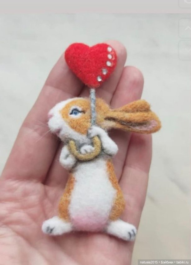 Брошь зайка — Авторские игрушки