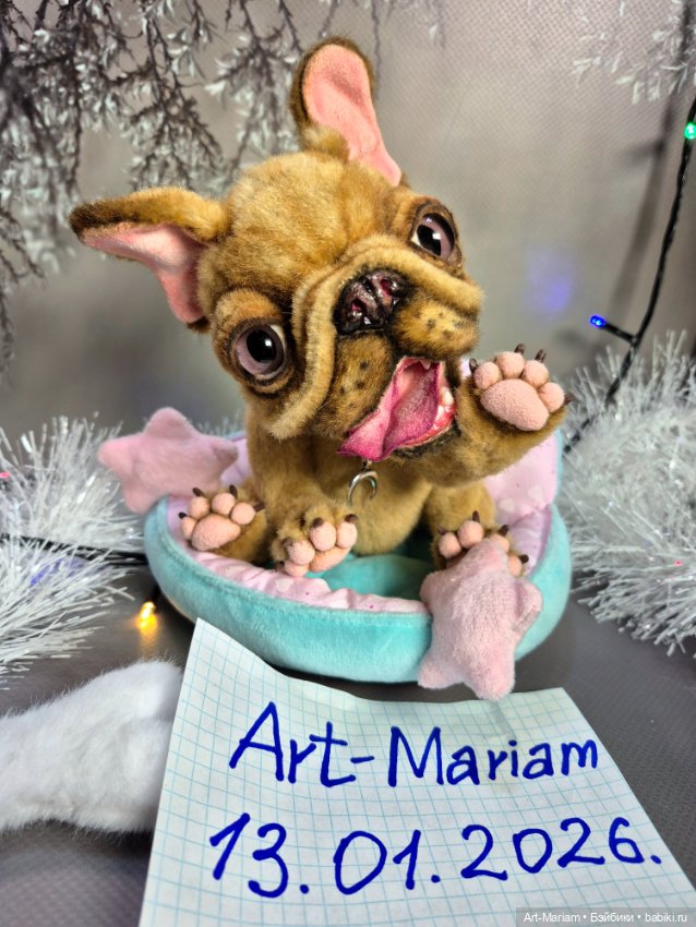 Французкий бульдог Мия — Авторские игрушки (фото 7)
