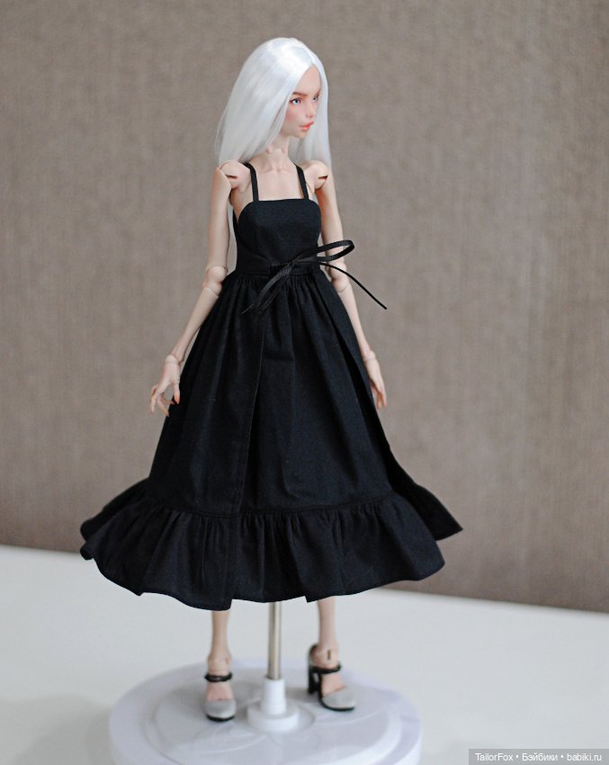 Стильный сарафан на завязках для Химеры и др кукол формата 1/4 (фото 9)