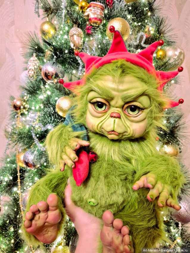 Авторская кукла Гринч младенец (фото 4)