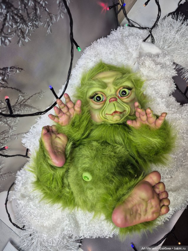 Авторская кукла Гринч младенец (фото 3)