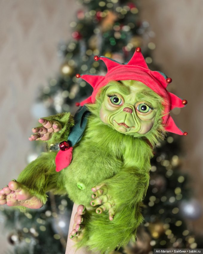 Авторская кукла Гринч младенец (фото 6)