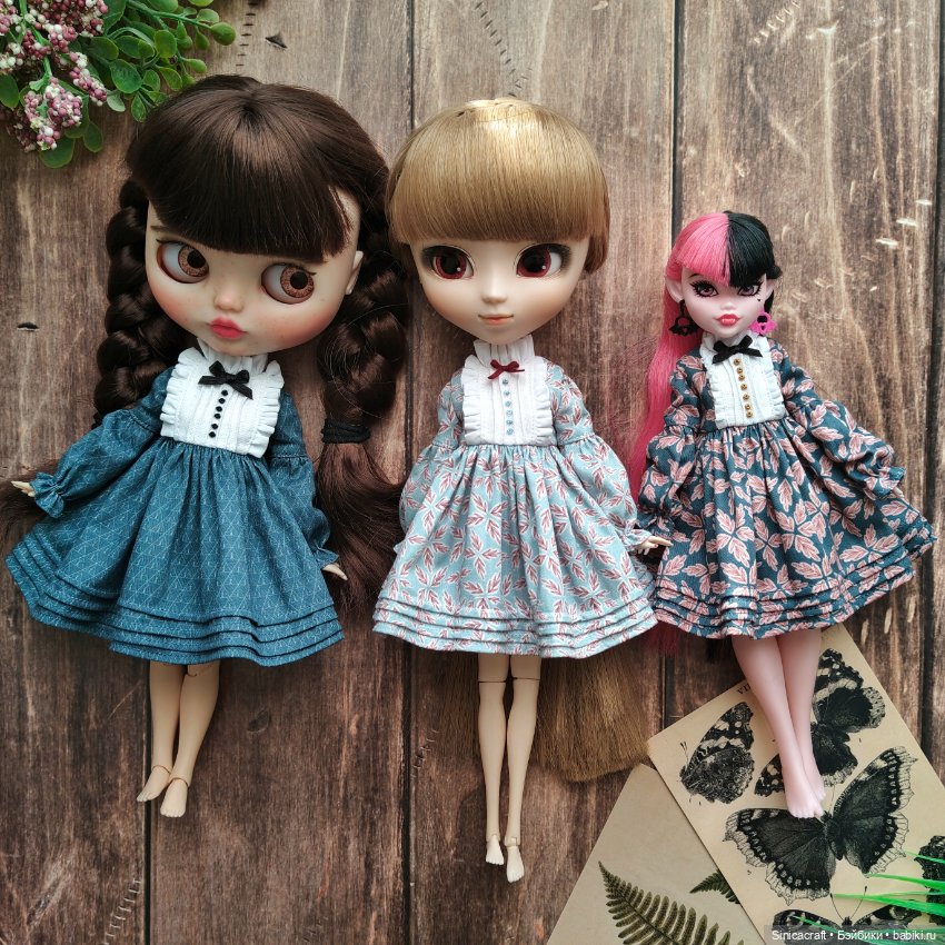 Одежда для кукол 1/6 (Blythe, Pullip, Landoudou, Monsterhigh, Poppy Parker) - платье 3 (фото 5)