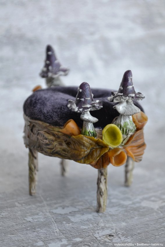 Пуфик, стул, оттоманка мухоморы фиалетовая (фото 5)