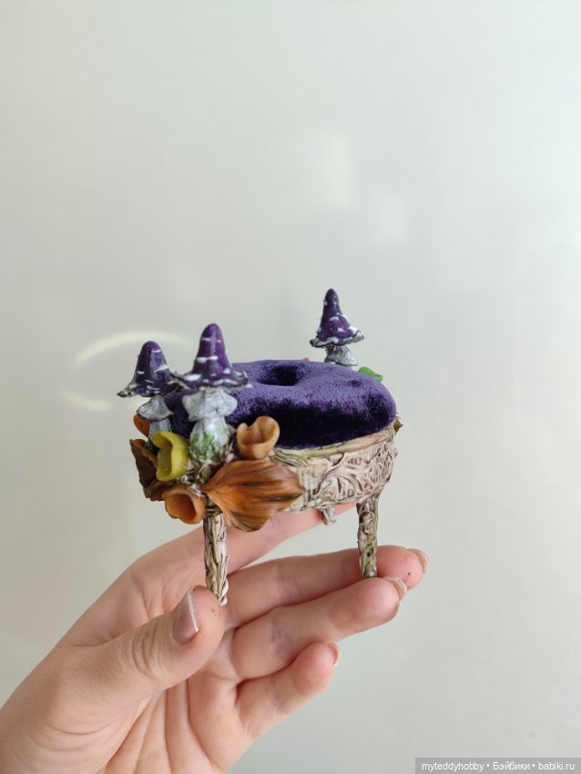 Пуфик, стул, оттоманка мухоморы фиалетовая (фото 8)