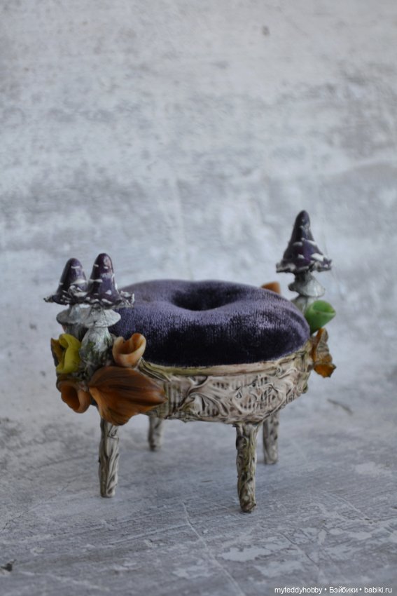 Пуфик, стул, оттоманка мухоморы фиалетовая (фото 6)