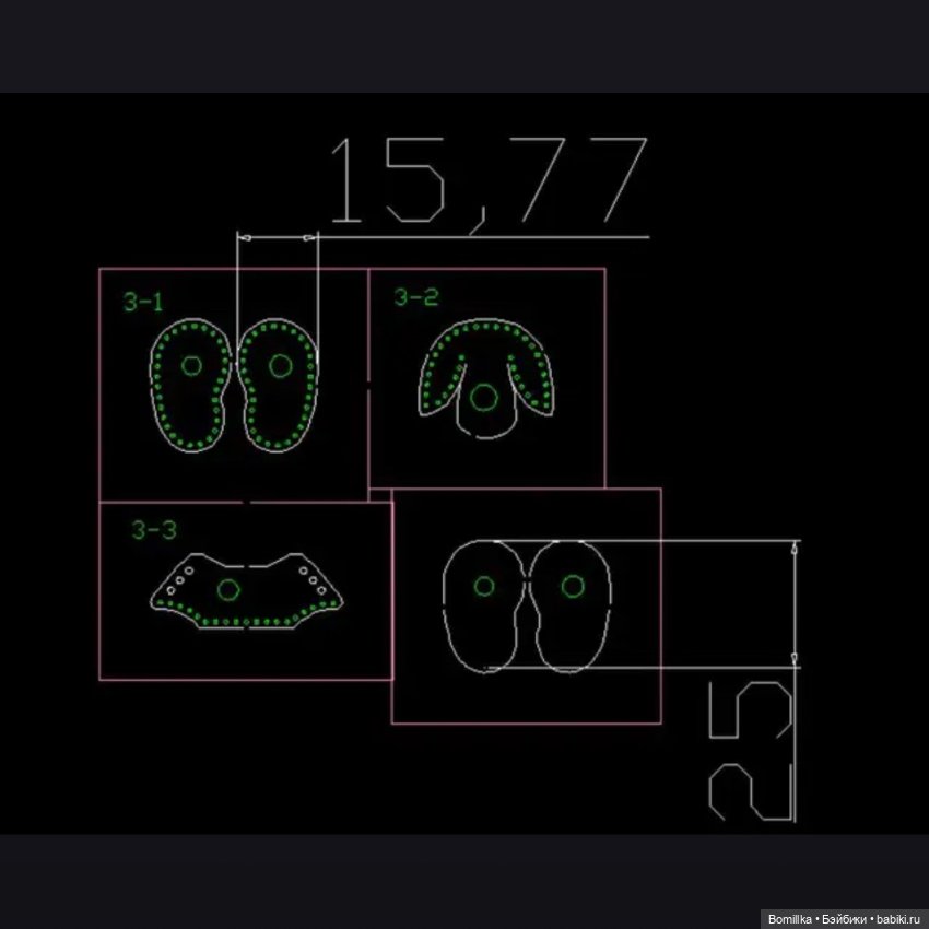 Вырубка для создания кукольной обуви (фото 2)