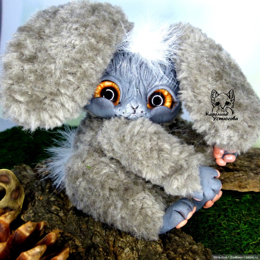 Кудрявый зайчик — Авторские игрушки (фото 10)