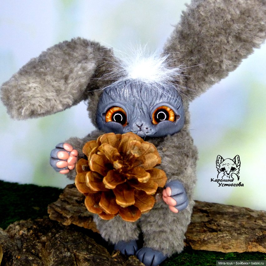 Кудрявый зайчик — Авторские игрушки (фото 4)