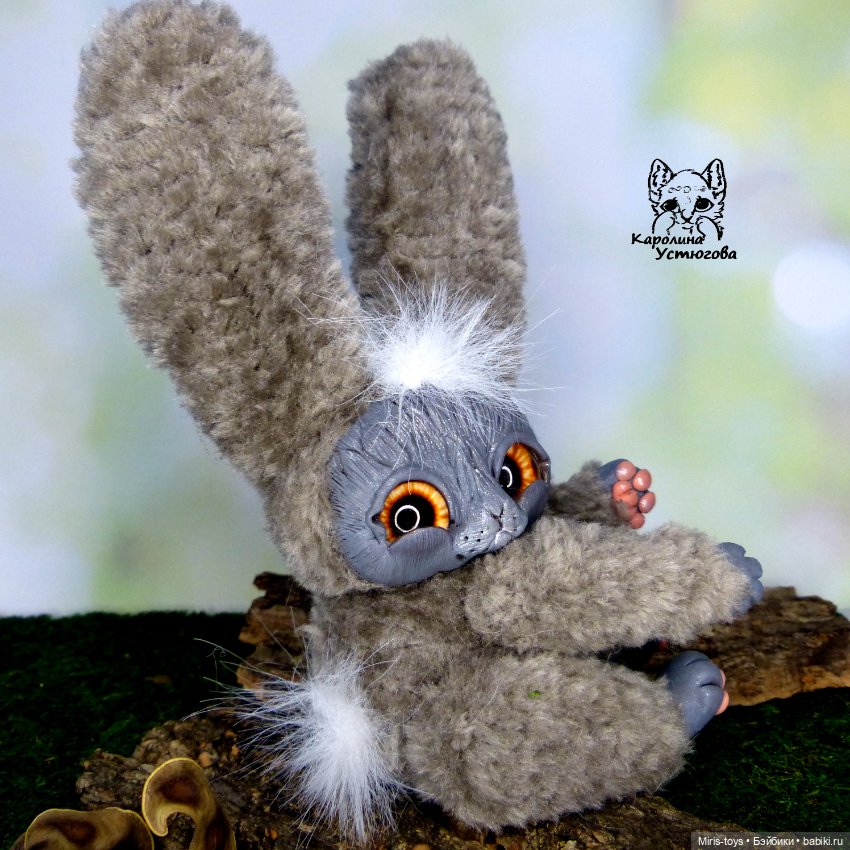 Кудрявый зайчик — Авторские игрушки (фото 8)