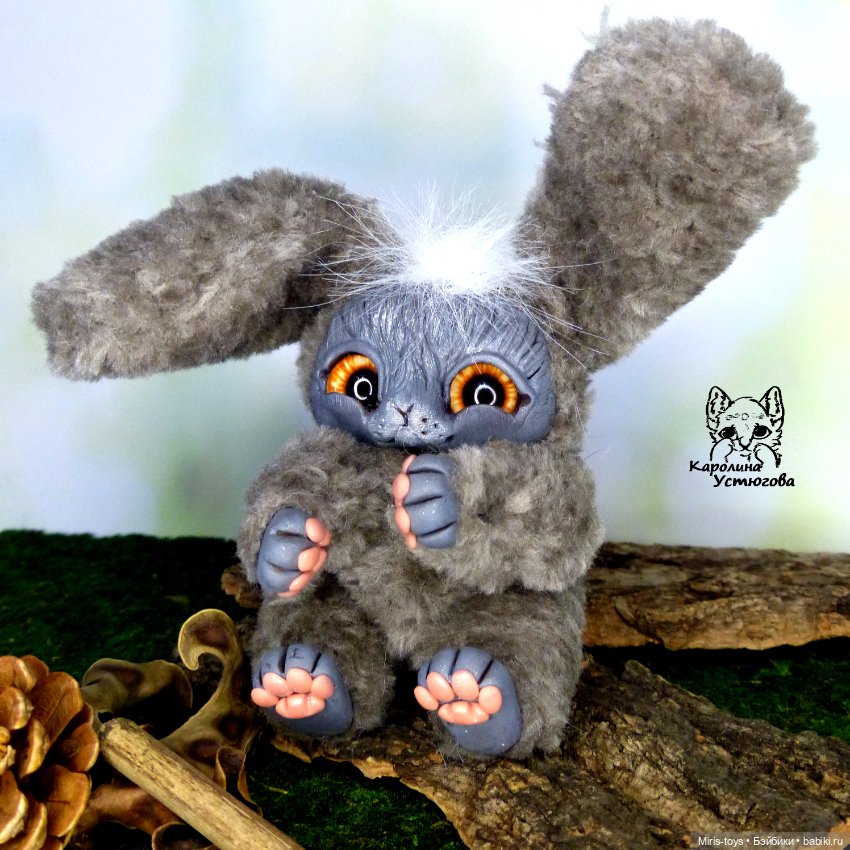 Кудрявый зайчик — Авторские игрушки (фото 2)