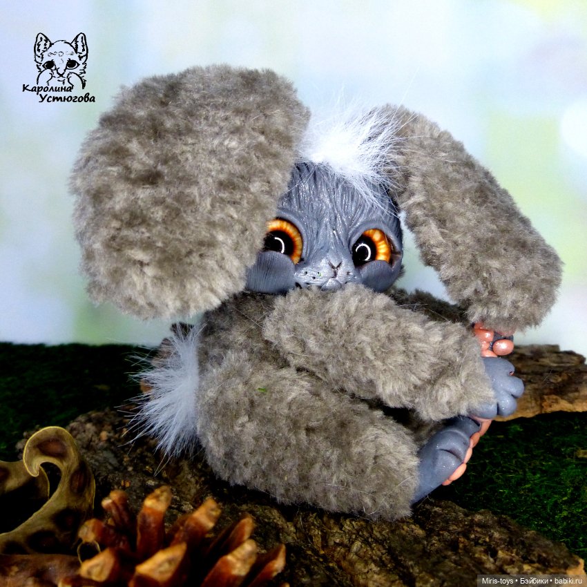 Кудрявый зайчик — Авторские игрушки (фото 9)