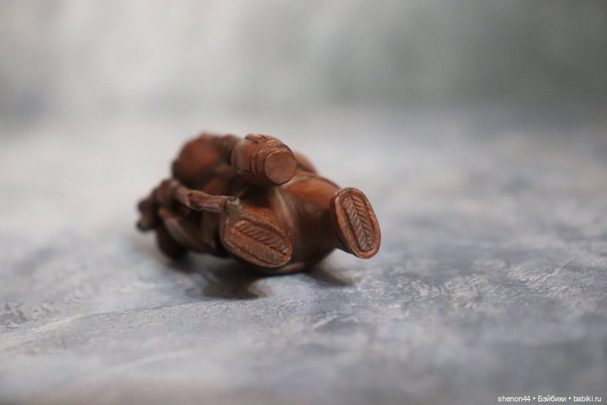 Нэцкэ "Японец с обезьянкой" (фото 2)