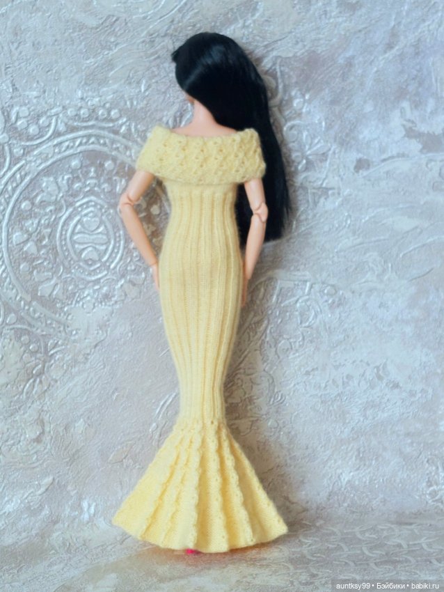 Вязаное платье на куклу Barbie Looks 19 (фото 3)