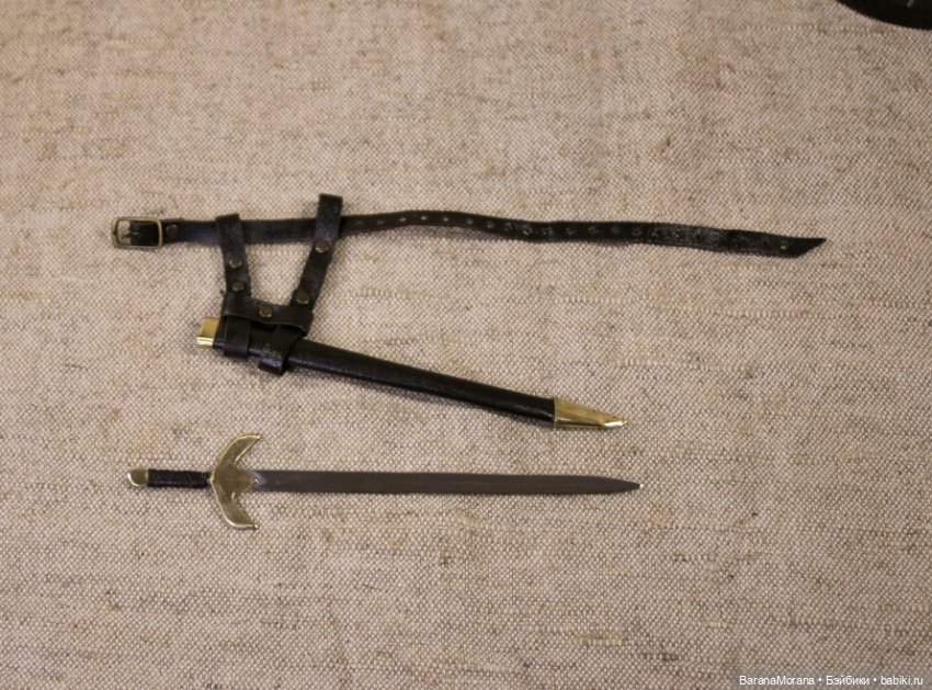 Миниатюра меч для неигровой куклы 1/6-1/4 (фото 4)