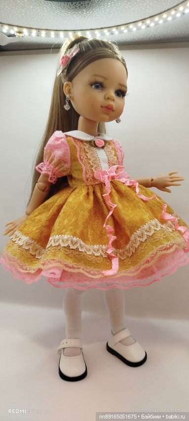 Платье для кукол Паола Рейна 32-34 см