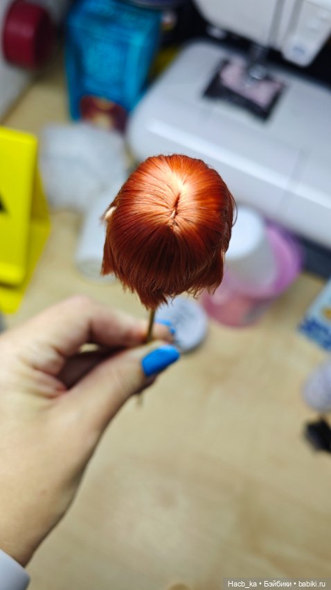 Рыжий парик для Жу — Парики для BJD (фото 3)