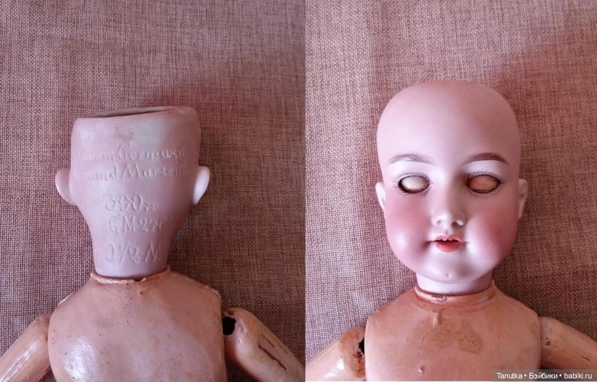 Антикварная кукла Armand Marseille 390, кабинетного размера (фото 5)