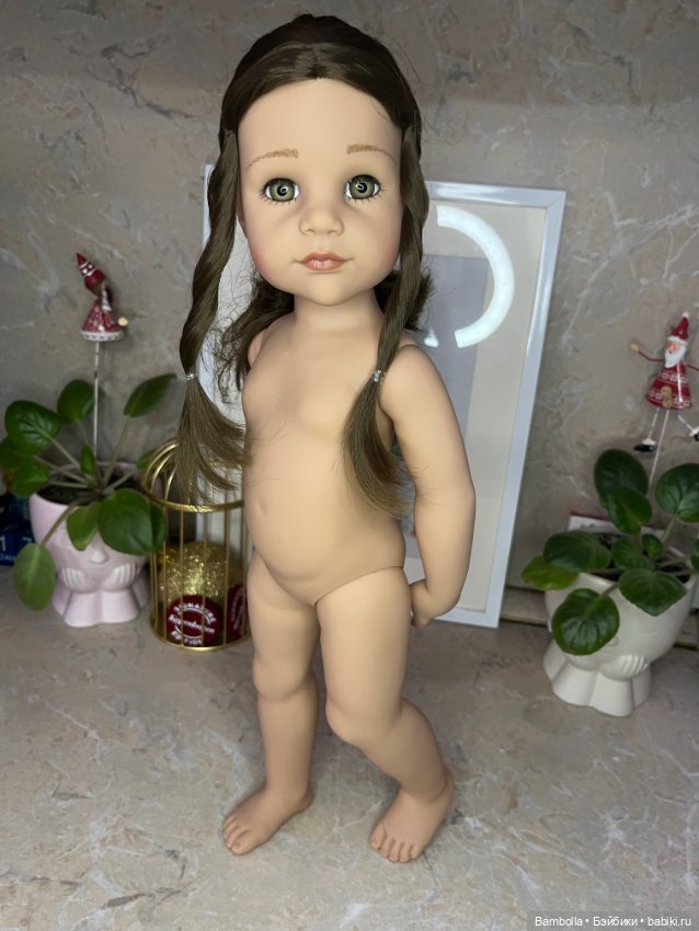 Куколка Ханна с собачкой нюд Готц Gotz (фото 2)
