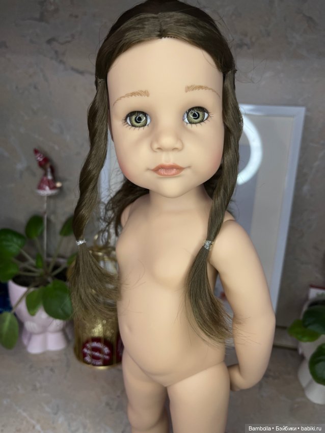 Куколка Ханна с собачкой нюд Готц Gotz (фото 3)