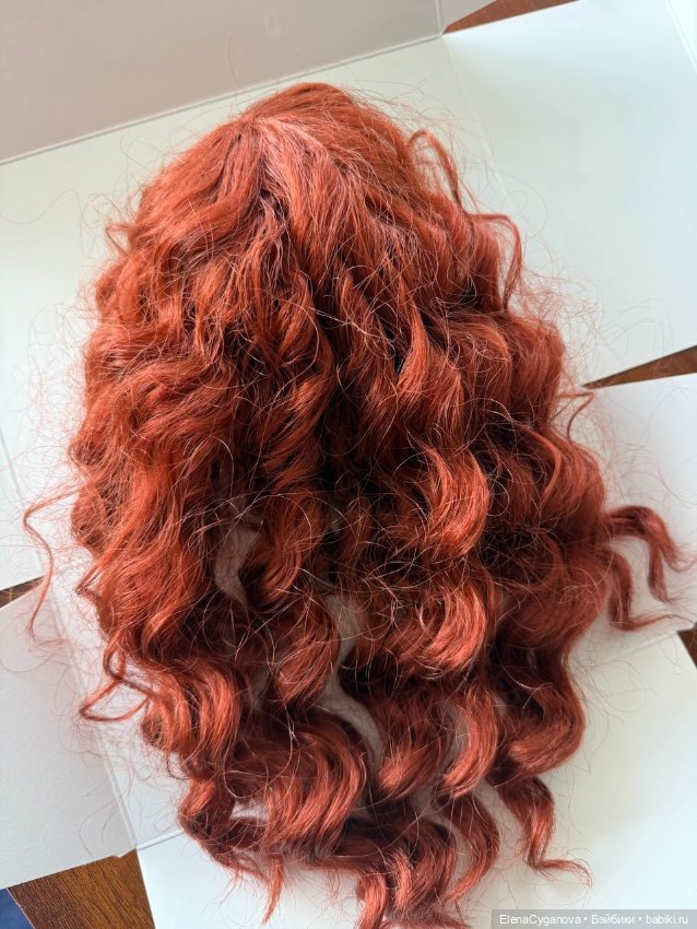 Рыжий кудрявый парик 8-9 для BJD 1/3 (фото 5)