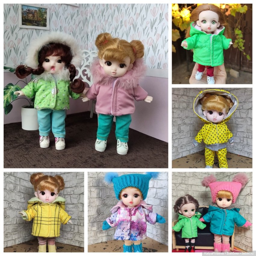 Куртки для кукол 16 см баболи и им подобных