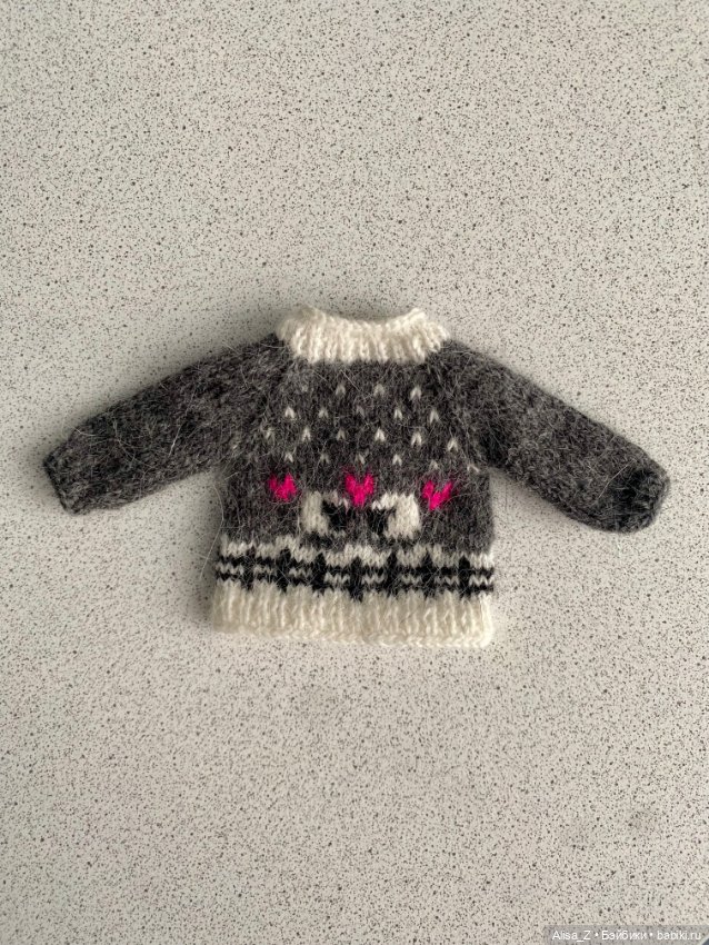 Пушистый свитерок с овечками для Монст (фото 6)