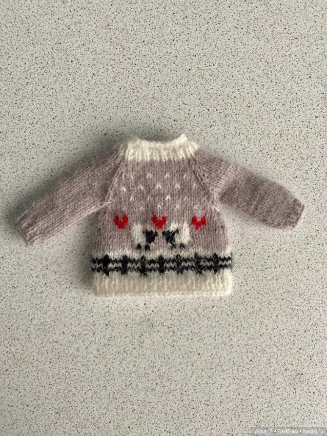 Пушистый свитерок с овечками для Монст (фото 6)