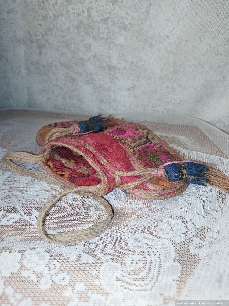Сумочка, кошелек ,Кисет старинный, антикварный (фото 4)