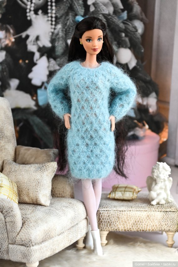 Платье из итальянского мохера с люрексом