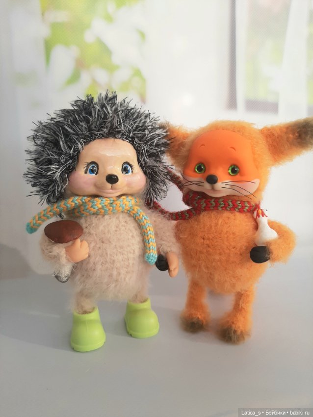 Лисенок,ёжик и мопс — Авторские игрушки (фото 3)