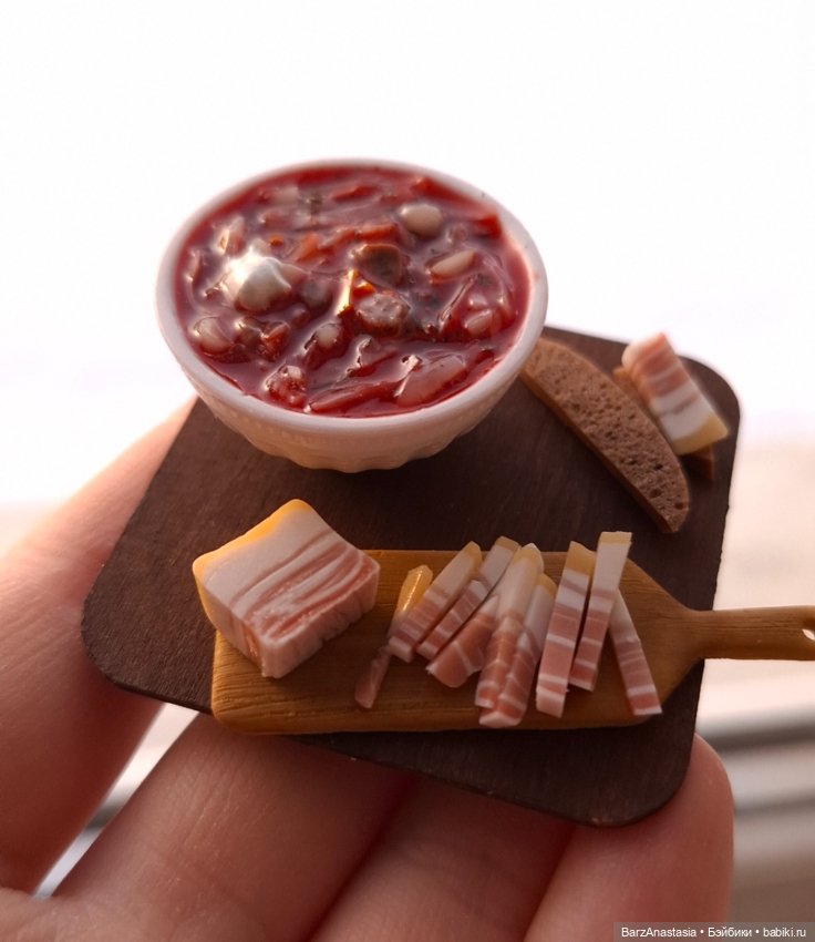 Борщ и сало — Миниатюра для кукол (фото 4)