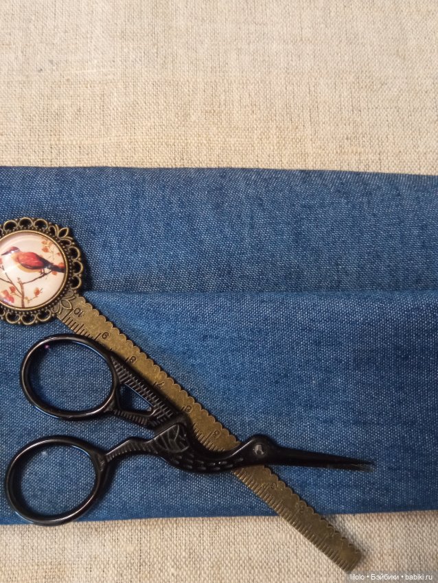 Лот рубашечной джинсы для кукольного рукоделия (фото 2)