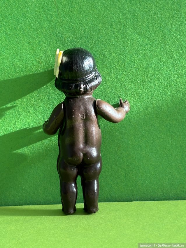 Целлулоидная куколка негритяночка кьюпик Hayn & Engels, высота 8 см (фото 3)