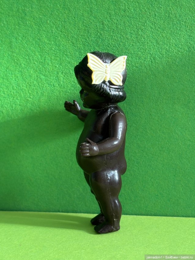 Целлулоидная куколка негритяночка кьюпик Hayn & Engels, высота 8 см (фото 4)