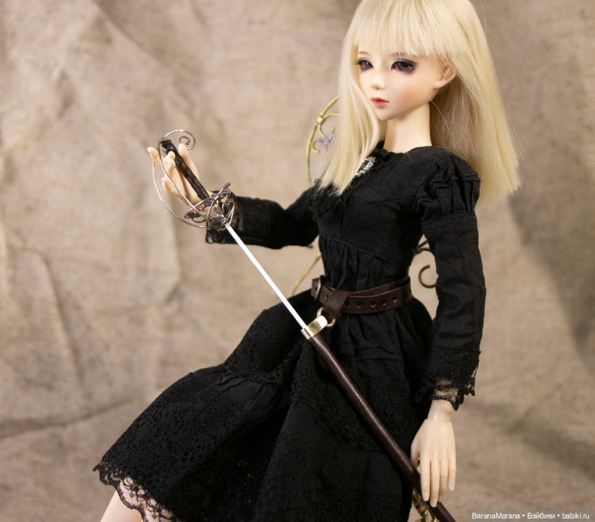 Миниатюра шпага с ножнами для куклы 1/4 (неигровая) (фото 3)