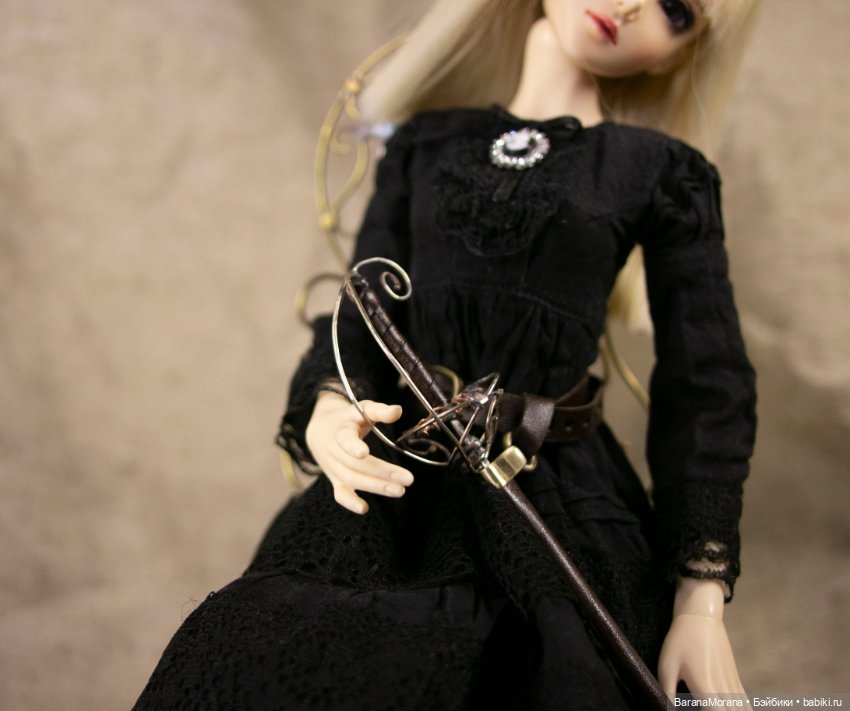 Миниатюра шпага с ножнами для куклы 1/4 (неигровая) (фото 5)
