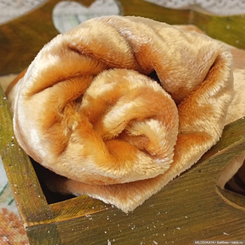 Плюш винтажный "Медовый" — Ткани