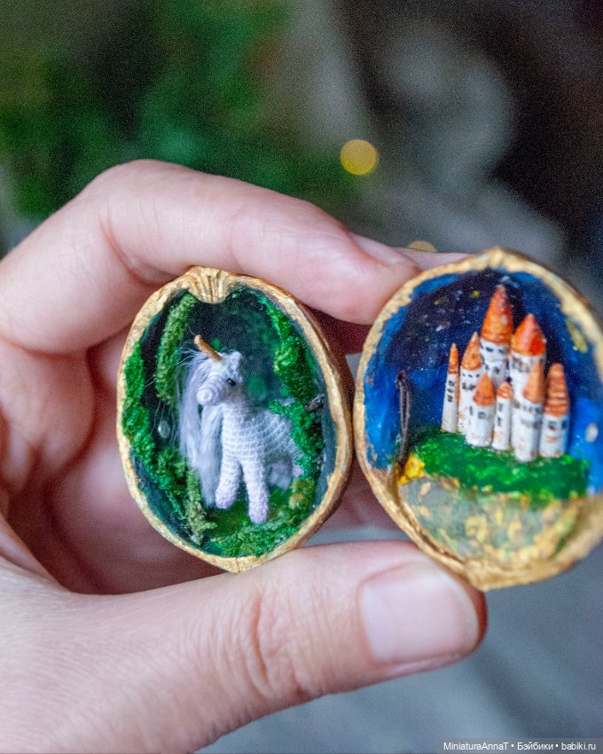 "Последний Единорог" - миниатюра в ореховом домике (фото 3)