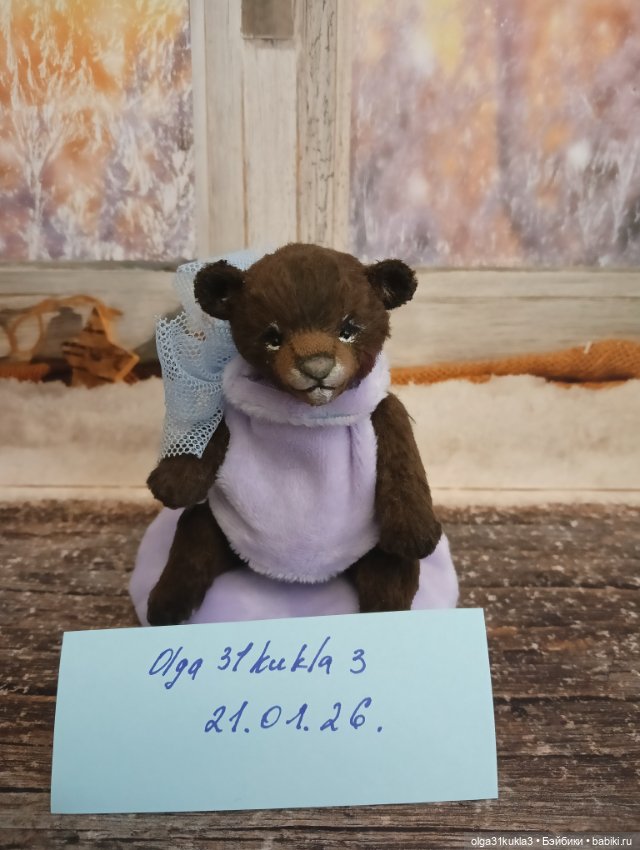 Мишка на подушке — Авторские игрушки (фото 6)