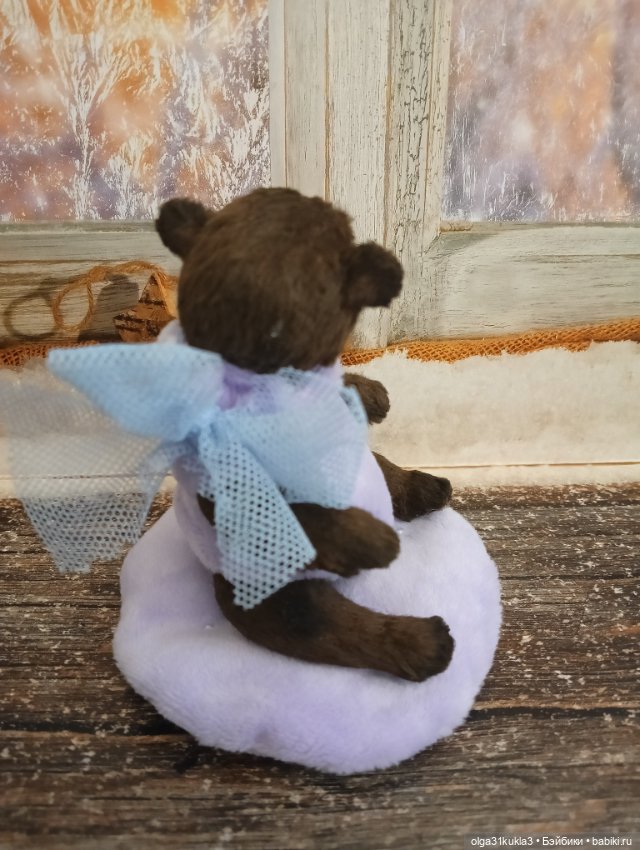 Мишка на подушке — Авторские игрушки (фото 7)