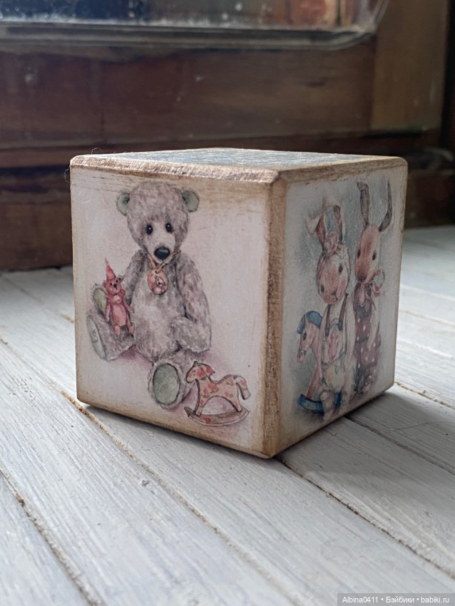 Кубики винтажные — Авторские игрушки (фото 4)