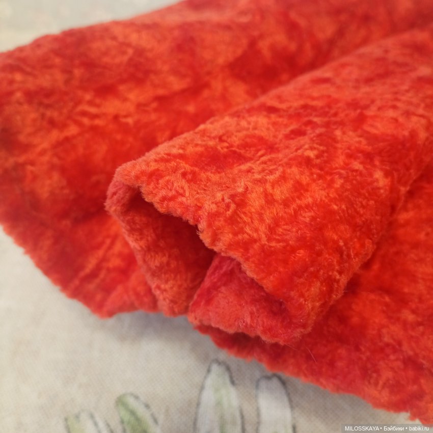 Плюш винтажный "Фламенко" (фото 2)