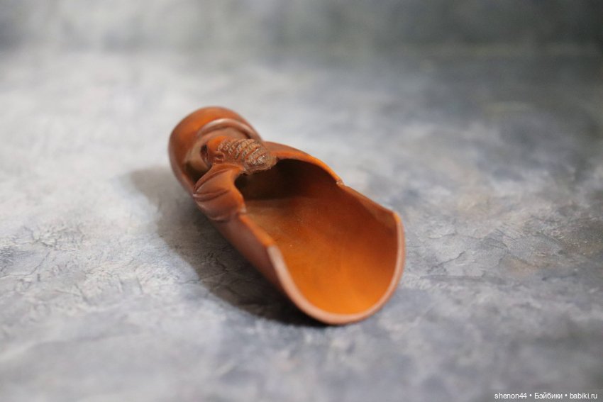 Окимоно, нэцкэ или же чайный совочек, миниатюрная подставка "Летучая мышь" (фото 2)