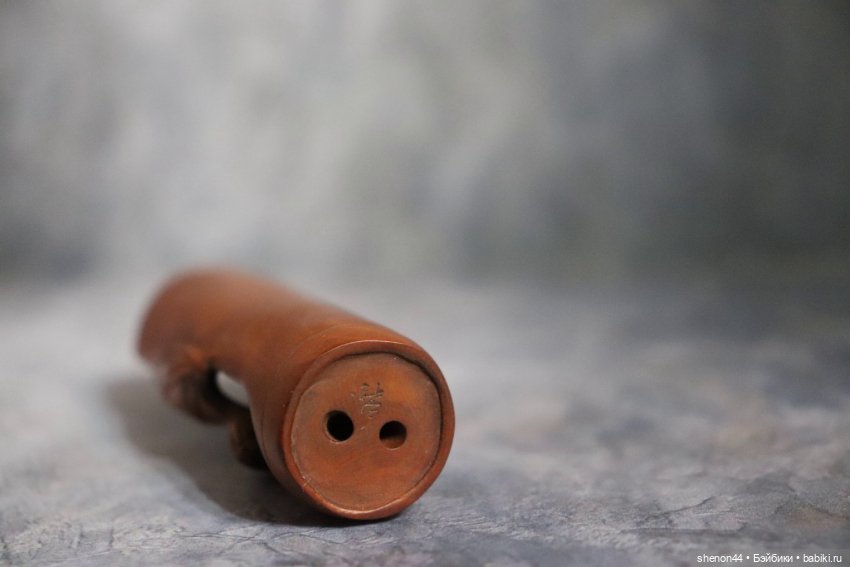 Окимоно, нэцкэ или же чайный совочек, миниатюрная подставка "Летучая мышь" (фото 3)