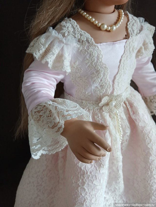 Нарядное платье для большой куклы (фото 5)