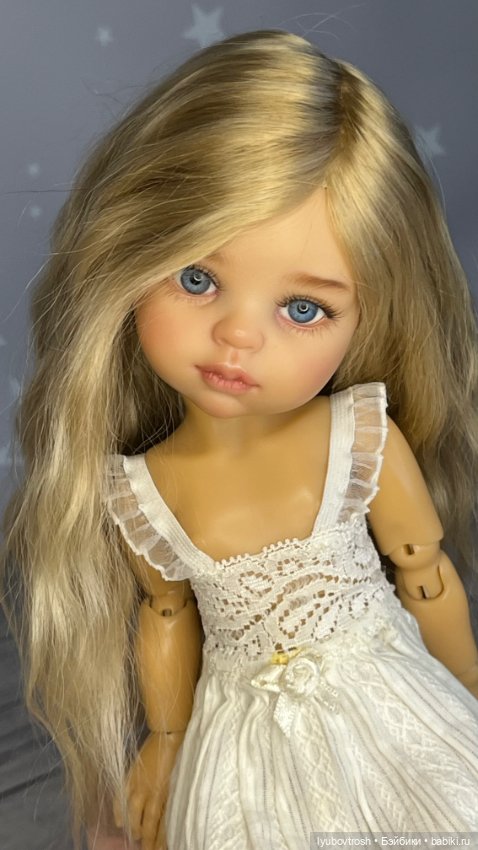 Парик натуральный блондин 8/9 для Паола Рейна и аналогичных кукол (фото 4)