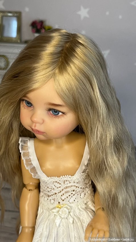 Парик натуральный блондин 8/9 для Паола Рейна и аналогичных кукол (фото 9)
