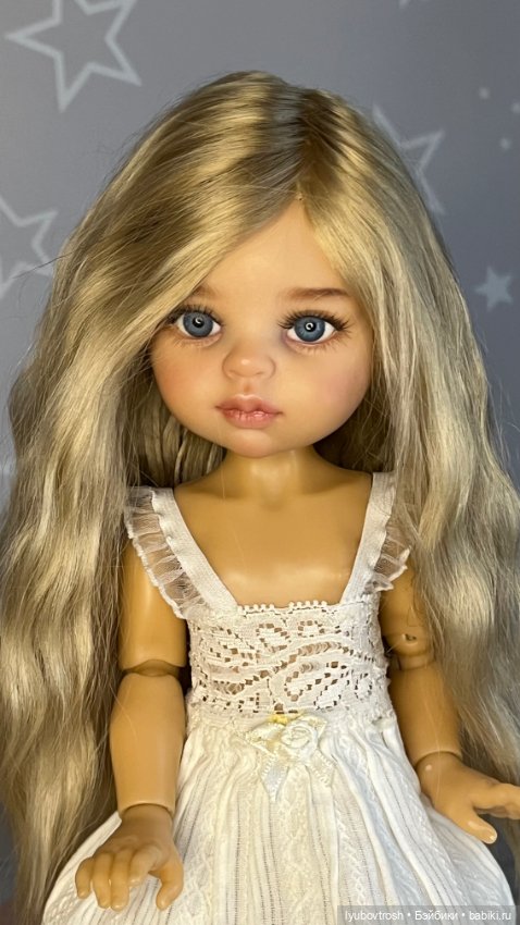Парик натуральный блондин 8/9 для Паола Рейна и аналогичных кукол (фото 2)