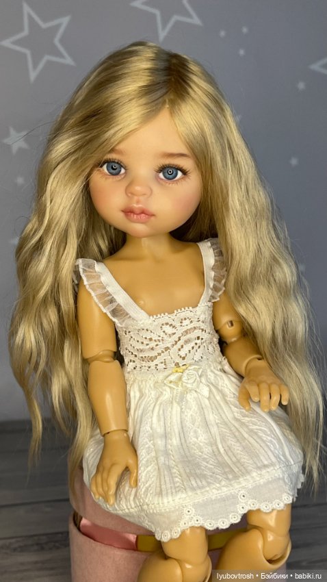 Парик натуральный блондин 8/9 для Паола Рейна и аналогичных кукол